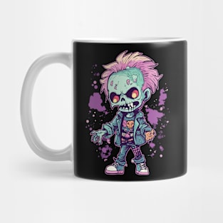 Spooky Sweetness: The Kawaii Chibi Skeleton Zombie Mug